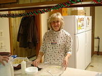 Ginny Savage enjoys all the holiday food.