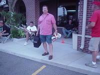 Pete Aiello' wins the Foose goodie bag raffle.