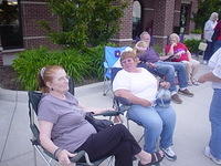 Kathy Stover & friend enjoy our cruise-nite.