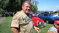 Bob Glass is very happy about his trophy.  Well deserved!