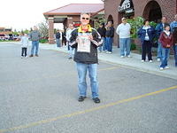 Bob Shaw is surprised to win the McNeil Chiro Best Mopar Cruiser plaque.