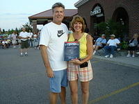 Diane Olley smiles with her Best Late Model Cruiser award